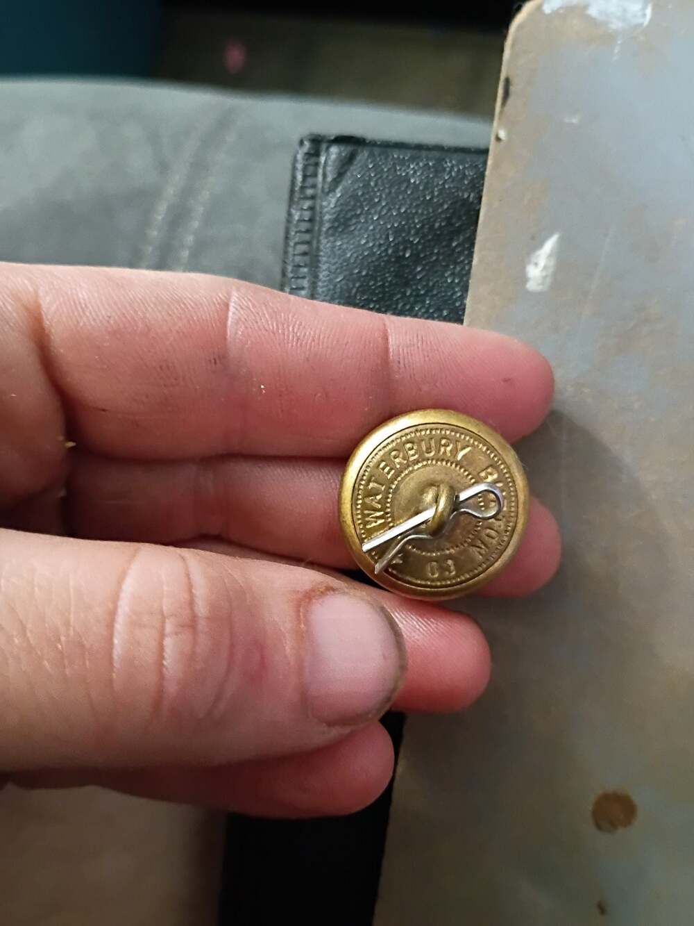 Vintage Waterbury Button Co. Golf Themed Brass Uniform Button